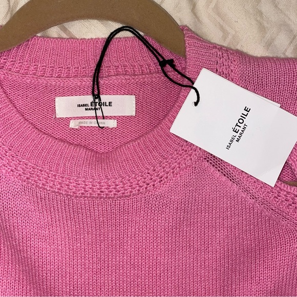 ISABEL MARANT ETOILE CANDY PINK SWEATER WITH CUTOUTS SIZE 36 NWT - Picture 6 of 10